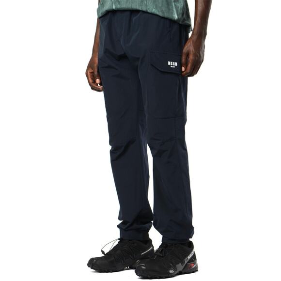 MSGM Navy Cargo Trackpants
